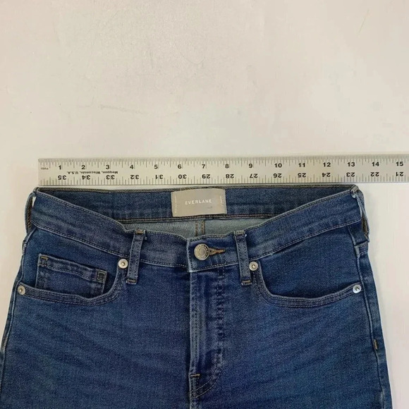 Everlane Women's Classic 5 Pocket Mid Rise Cotton Stretch Tapered Jeans Size 27 - Picture 11 of 14